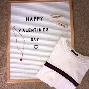 Brandy Melville White Crop Tee